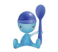 A di Alessi - ASG23 AZ - Cico - Coquetier avec Salière et Cuillère en Résine Thermoplastique - Bleu Clair