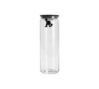 A DI ALESSI BOCAL EN VERRE AVEC COUVERCLE HERMETIQUE EN RESINE THERMOPLASTIQUE NOIR TAILLE XL