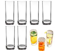 à eau, verres transparents réutilisables pour cuisine d'une capacité de deux cent quatre-vingt- millilitres | Six cruches transparentes incassables pour boissons réutilisables et sûres