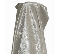 A-Express Prime Douce Velours écrasé En tissu Matériel Rideaux Coussin Robe 140 largeur - 2 Mètre 200cm x 140cm Gris perle
