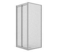 Idralite Cabine de Douche Angulaire 70x80CM H185 Verre Opaque Fixe+Saloon 2 Portes Pivotantes 70 Mod. Clint