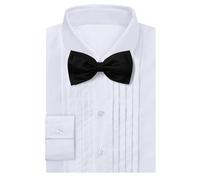 A&J DESIGN Chemise de smoking plissée avec nœud papillon pour garçons de 2 à 7 ans, blanc, 5 ans