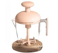 à Manivelle Automatique avec Tamis - Mélangeur pour sauce et pour lait Éclaboussure - Batteur Manuel Cuisine Pratique Vert (Pink)