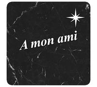 À Mon Ami Marbre Noir (20x20cm) - Sticker/Autocollant