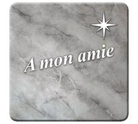 À Mon Amie Marbre Gris (15x15cm) - Sticker/Autocollant