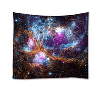 A.Monamour Tapisserie Murales Étoiles De La Galaxie Nébuleuse Dans L'Astrologie De L'Espace Tissu Tenture Murale Art Décor Nappe de Table Drap de Plage Couvre-lit Rideau