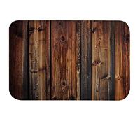 A.Monamour Vieilles Planches De Bois Rustiques Texture Bois Arrière-Plans Art Décors Absorbant Flanelle Tapis De Bain Tapis De Douche Antidérapants Tapis De Sol Tapis De Passage Runner 40x120cm