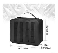 à Outils en Toile 26x10x21cm Séparateurs Amovibles Poignées Renforcées | Matériau toile résistante à l'eau Bandes élastiques pour organisation Sangles externes pour ajuster le rangement