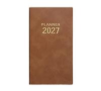 à Pages Lignées Simili-Cuir, Brun | Compact, Planner Cverture PU, Pratique, pr École