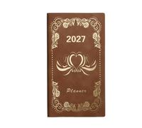à Pages Lignées Simili-Cuir, Marron Or | Compact, Planner Cverture PU, Pratique, pr École