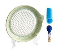 à râper 4 pièces en céramique manuel outil de cuisine avec éplucheur | Râpe à gingembre avec support pour oignon, fromage, noix de muscade, épices, zeste de citron, gingembre