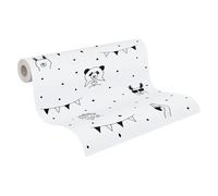 A.S. Creation Papier peint chambre d'enfant Little Love intissé noir blanc