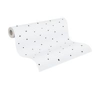 A.S. Création 381391 Little Love Papier peint sans PVC pour chambre d'enfant Motif à pois Noir/blanc satiné