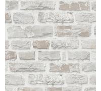 A.S. Creation 386371 Papier peint intissé Imitation pierre 10.05 x 0.53 m Gris