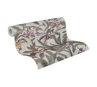 A.S. Création 397484 Papier peint intissé Motif jungle vert/crème/rose 10,05 x 0,53 m Aspect jungle pour salon Fabriqué en Allemagne