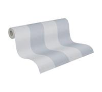Papier peint intissé 397997 Bleu Gris Rayures Vagues Pure Elegance A.S. Creation