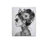 A.S. Création DD132895 Flowergirl Tableau mural en noir et gris 40 x 50 cm
