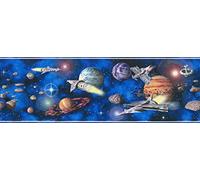 A.S. Création Frise murale autocollant Stick Ups bleu multicolore noir 5,00 m x 0,17 m 896216
