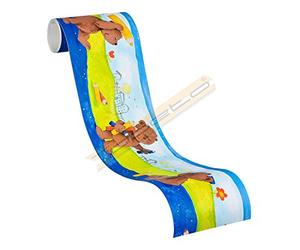 A.S. Création Frise murale autocollant Stick Ups bleu multicolore vert 5,00 m x 0,13 m 896018