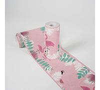 A.S. Création Frise Papier Peint Adhesive Lovely Kids Flamingo Love Frise Papier peint adhesive 5.00 m x 0.155 m Rosé Vert Blanc Fabriqué en Allemagne 403758 403758