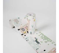 Livingwalls Frise de papier peint adhésive Lovely Kids Safari Friends 5 m x 0,155 m Multicolore