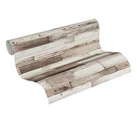 A.S. Création Il Decoro 368573 36857-3 Papier peint intissé aspect bois vintage 10,05 m x 0,53 m Marron/gris Fabriqué en Allemagne