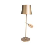 A.S. Création Lampe de table LED avec câble de recharge en métal et plastique doré - Lampe de table sans fil blanc chaud à intensité variable DD129458-10cm (l) x 37cm (h)