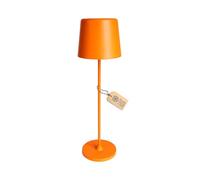 A.S. Création LED Lampe de table avec câble de recharge en métal et plastique orange - Lampe de table sans fil blanc chaud à intensité variable DD129463-10cm (l) x 37cm (h)