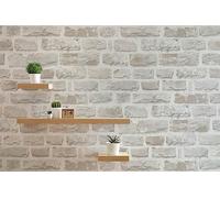 A.S. Création Natural Living 386371 Papier peint sans PVC Effet pierre Gris/blanc 10,05 x 0,53 m Fabriqué en Allemagne