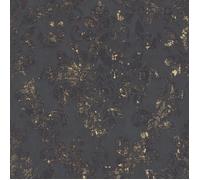A.S. Création papier peint intissé Neue Bude 2.0 Edition 2 Used Glam papier peint baroque 10,05 m x 0,53 m noir métallisé 374132 37413-2