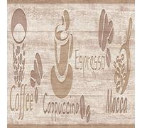 A.S. Création Only Borders 10 Bordure 5 m x 0,13 m Beige Marron Gris Fabriqué en Allemagne Beige Marron Gris 5 m x 0,13 m