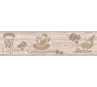A.S. Création Only Borders 10 Bordure 5 m x 0,13 m Beige Marron Gris Fabriqué en Allemagne Beige Marron Gris 5 m x 0,13 m