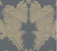 A.S. Création Palmentapete Trendwall 2 tropical papier peint intissé métallisé noir 10,05 m x 0,53 m