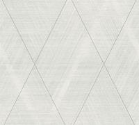 A.S. Création Papel Pintado - Papel Pintado Geométrico en Crema, Blanco y Plata - Papel de Pared para Diferentes Espacios - Papel Pintado de Pared en 10,05 m x 0,53 m