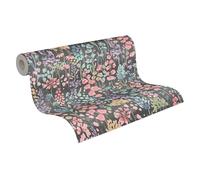 A.S. Création papier peint à fleurs en multicolore, noir, rose, bleu, vert - papier peint intissé de haute qualité floral 396064 - papier peint design peint sur 10,05m x 0,53m - Made in Germany
