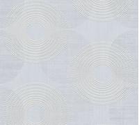A.S. Création papier peint à motifs circulaires Attractive papier peint intissé à effet scintillant gris blanc 10,05 m x 0,53 m