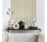 A.S. Création Papier peint autocollant - Panneaux en bois scandinave beige blanc - Papier peint 3D aspect bois - 0,52 x 2,5 m - Fabriqué en Allemagne