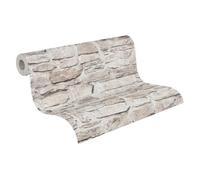 A.S. Création Steintapete Elements papier peint aspect pierre naturelle papier peint intissé gris beige 10,05 m x 0,53 m
