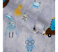 A.S. Creation papier peint chambre enfants Little Love intissé bleu jaune marron noir