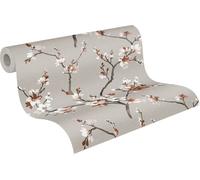 Livingwalls Blumentapete 385204 Papier peint intissé style vintage Gris marron 10,05 x 0,53 m Fabriqué en Allemagne