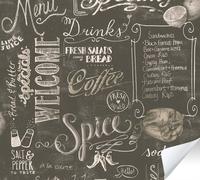 A.S. Création Papier peint cuisine autocollant noir blanc The Wallcover 385871 Film pour meubles café 8,40x0,53m Made in Germany