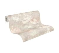 A.S. Création papier peint intissé à motif de fleurs en marron, crème, rouge - papier peint décoratif 10,05 m x 0,53 m - 336042