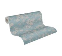 A.S. Création papier peint intissé à motif floral en bleu, beige, turquoise - papier peint décoratif 10,05 x 0,53 m - 395485