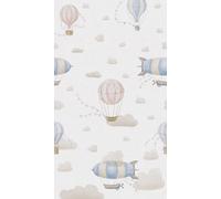 A.S. Création papier peint intissé à motif pour enfants en bleu, crème, rosé - papier peint nuages 8,80 x 0,53 m - 770611