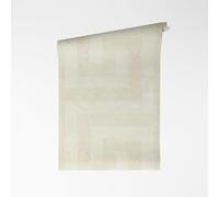A.S. Création papier peint intissé avec design géométrique en crème, gris, métallisé - papier peint à motif luxueux 10,05 m x 0,70 m - 791746