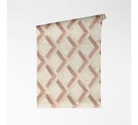 A.S. Création papier peint intissé avec logo Versace en crème, rosé, blanc - papier peint design luxueux 10,05 m x 0,70 m - 791335