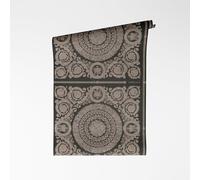 A.S. Création papier peint intissé avec logo Versace en noir, beige, gris, métallisé - papier peint baroque luxueux avec effet métallique 10,05 m x 0,70 m - 791341