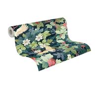 A.S. Création Papier peint intissé avec motif d’oiseaux tropicaux en bleu, vert, rouge, blanc, beige - papier peint jungle exotique 10,05 m x 0,53 m - 791862