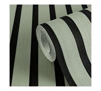 A.S. Création Papier peint intissé avec motif lambris 0,53 x 10,05 m - Vert Vert clair Noir - Papier peint imitation bois Made in Germany - 786282