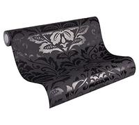 A.S. Création papier peint intissé Black & White, noir, 10,05 m x 0,53 m, 255426, 2554-26